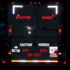 Reflective Horse Trailer Decals - Please Stay Back
